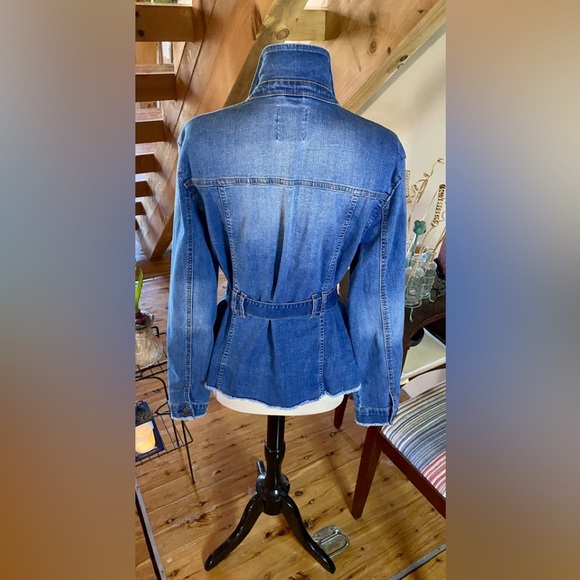 🔥Vintage America Raw Hem Belted Keli Jean Jacket🔥  NWOT - Picture 5 of 13